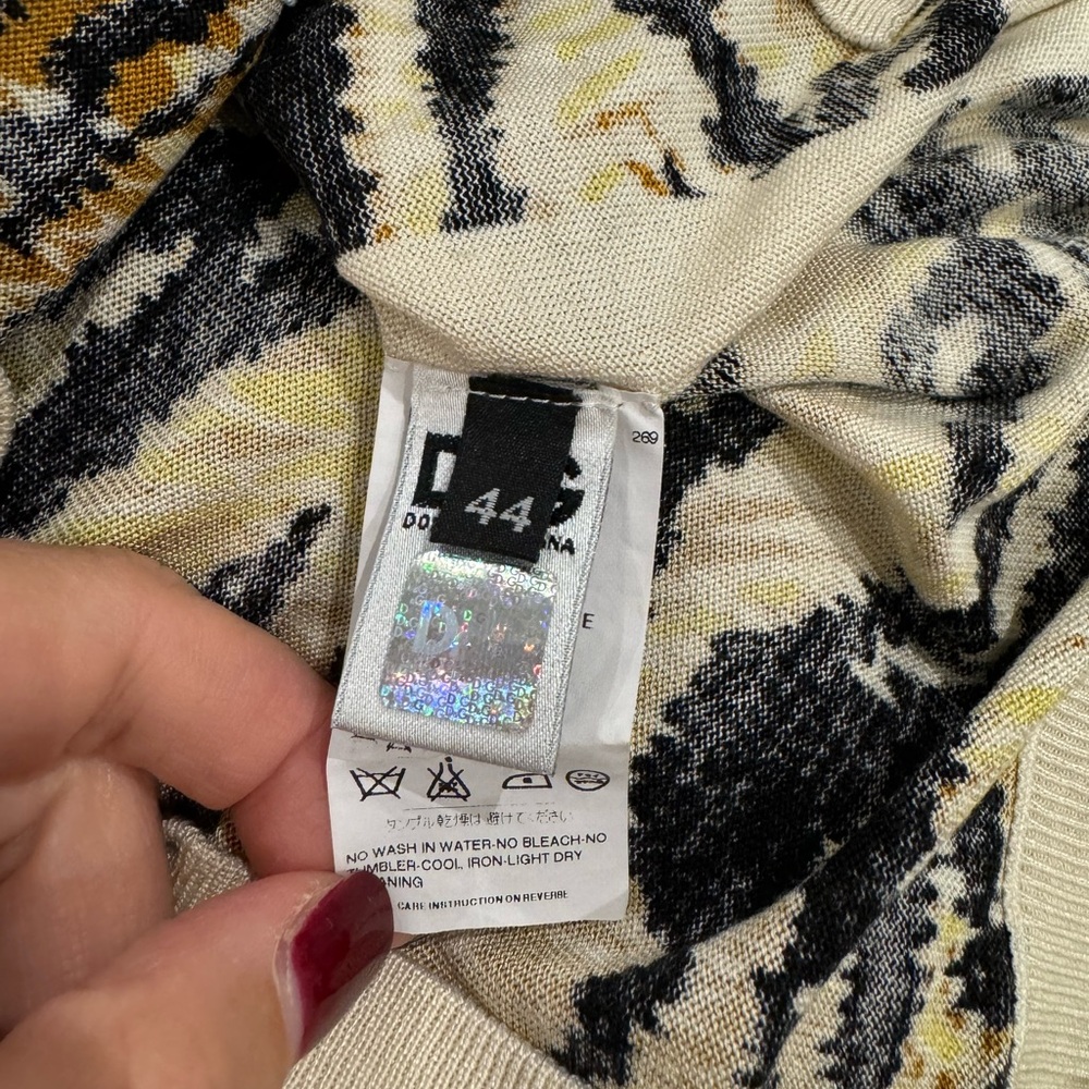 100% silk vintage D&G Cardigan - Picture 5 of 6